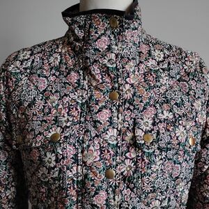 J. Crew Liberty Art Fabric Quilted Field Jacket Floral Cottagecore Classic Sz Sm